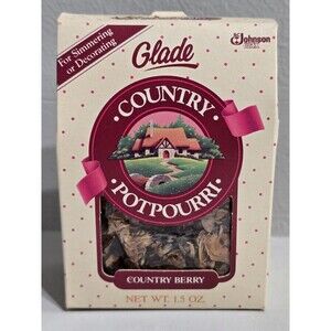 Vintage Glade Country Potpourri  Berry Dry Bag Simmer SC Johnson Wax 1.5 Oz New